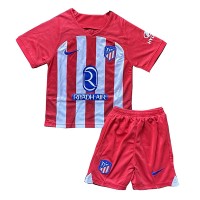 Atletico Madrid Heimtrikotsatz Kinder 2023-24 Kurzarm (+ Kurze Hosen)